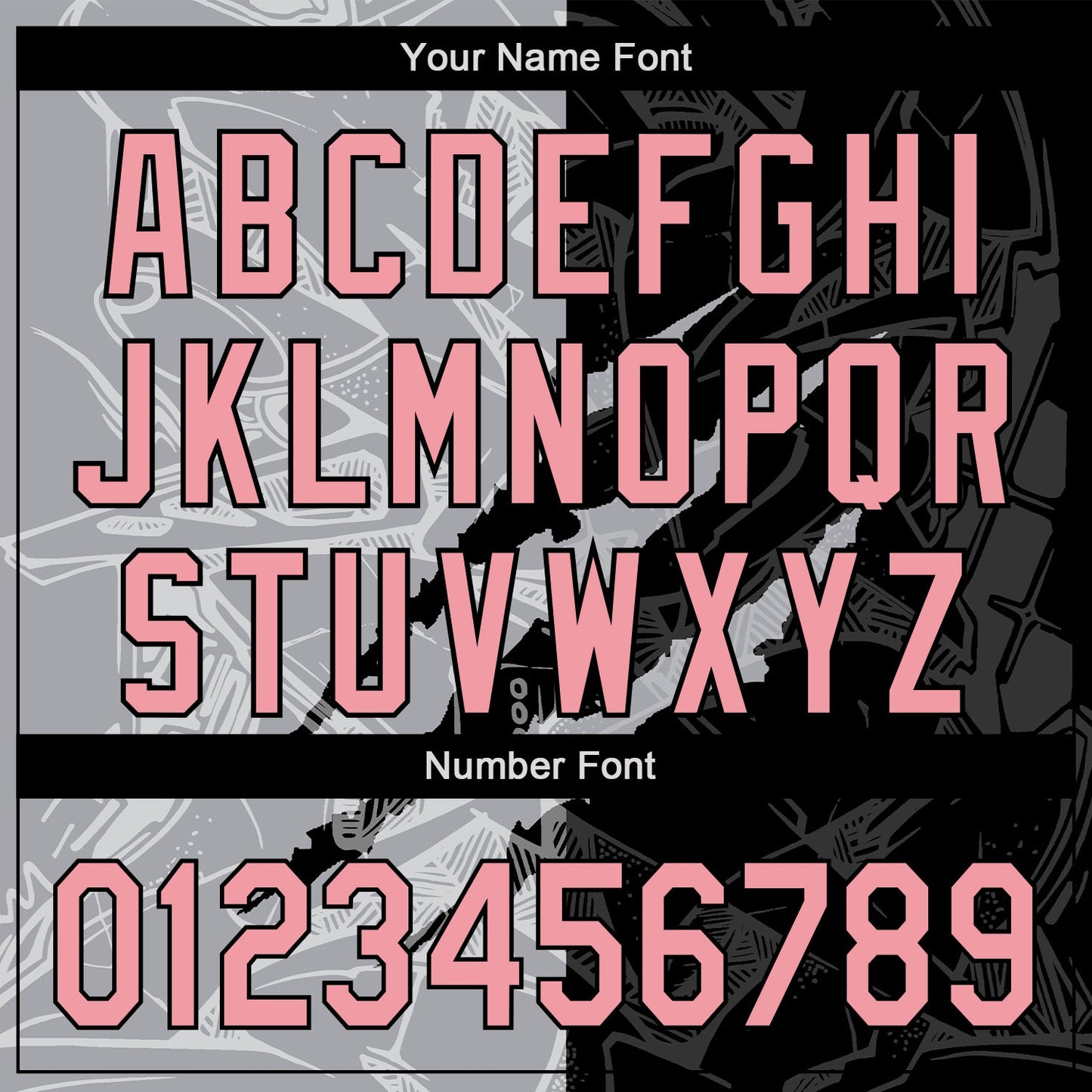 Custom Graffiti Pattern Medium Pink Black-Gray 3D Scratch Authentic Baseball Jersey view 5