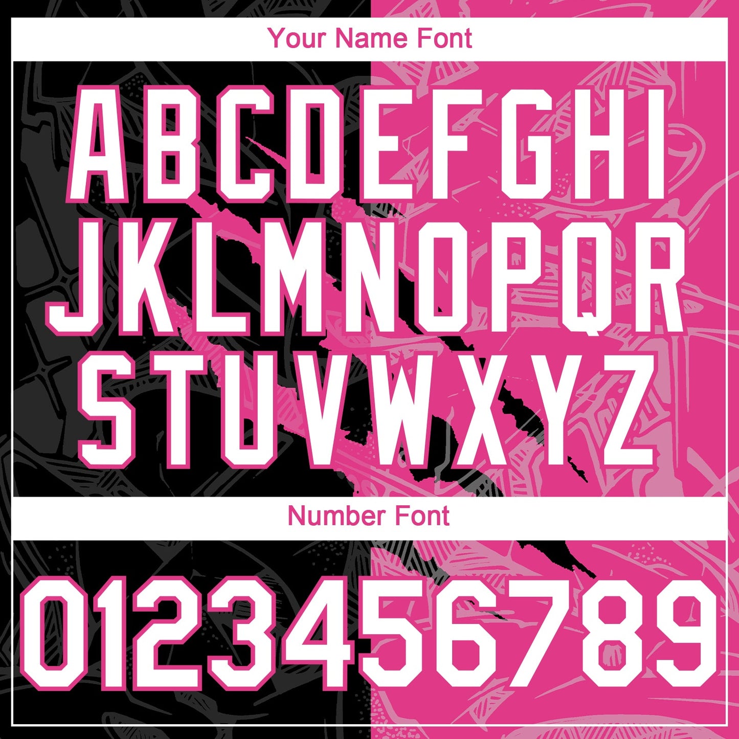 Custom Graffiti Pattern White Black-Pink 3D Scratch Authentic Baseball Jersey view 5