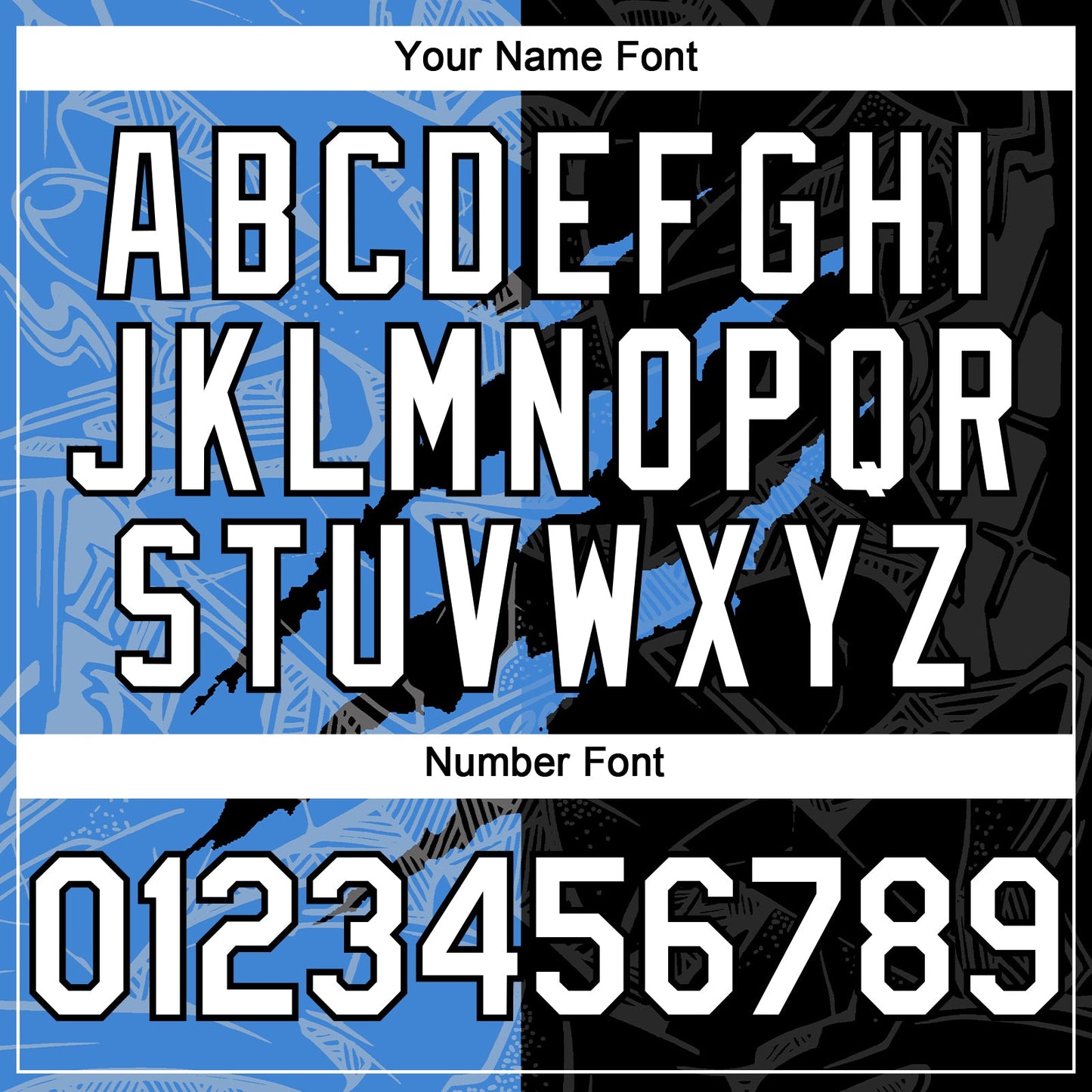 Custom Graffiti Pattern White Black-Electric Blue 3D Scratch Authentic Baseball Jersey view 5