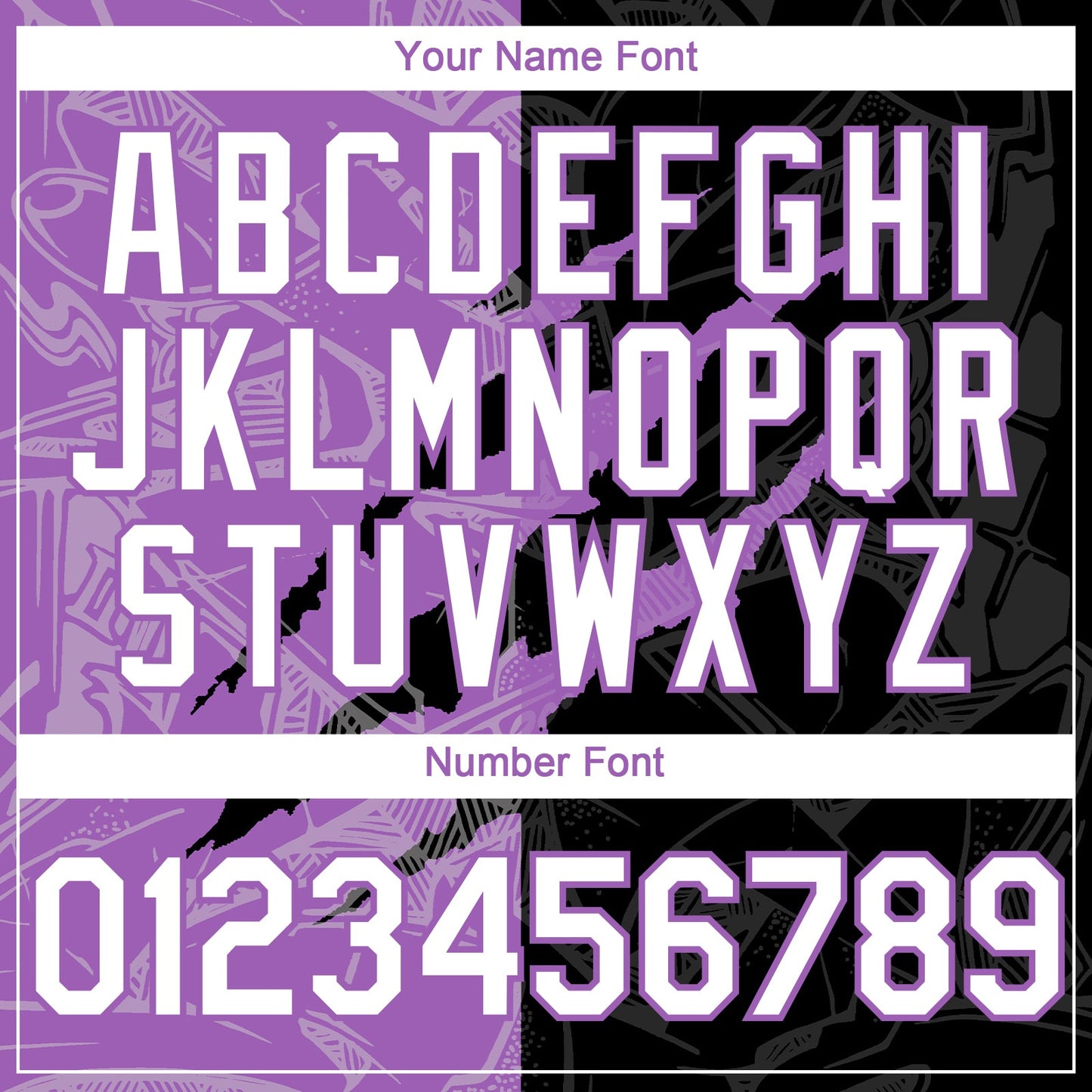 Custom Graffiti Pattern White Black-Medium Purple 3D Scratch Authentic Baseball Jersey view 5