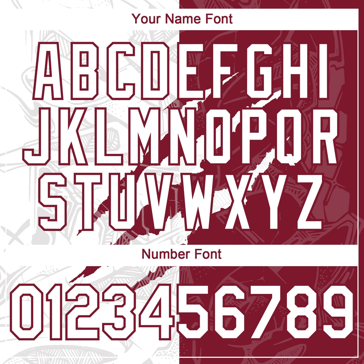Custom Graffiti Pattern White-Crimson 3D Scratch Authentic Baseball Jersey view 5