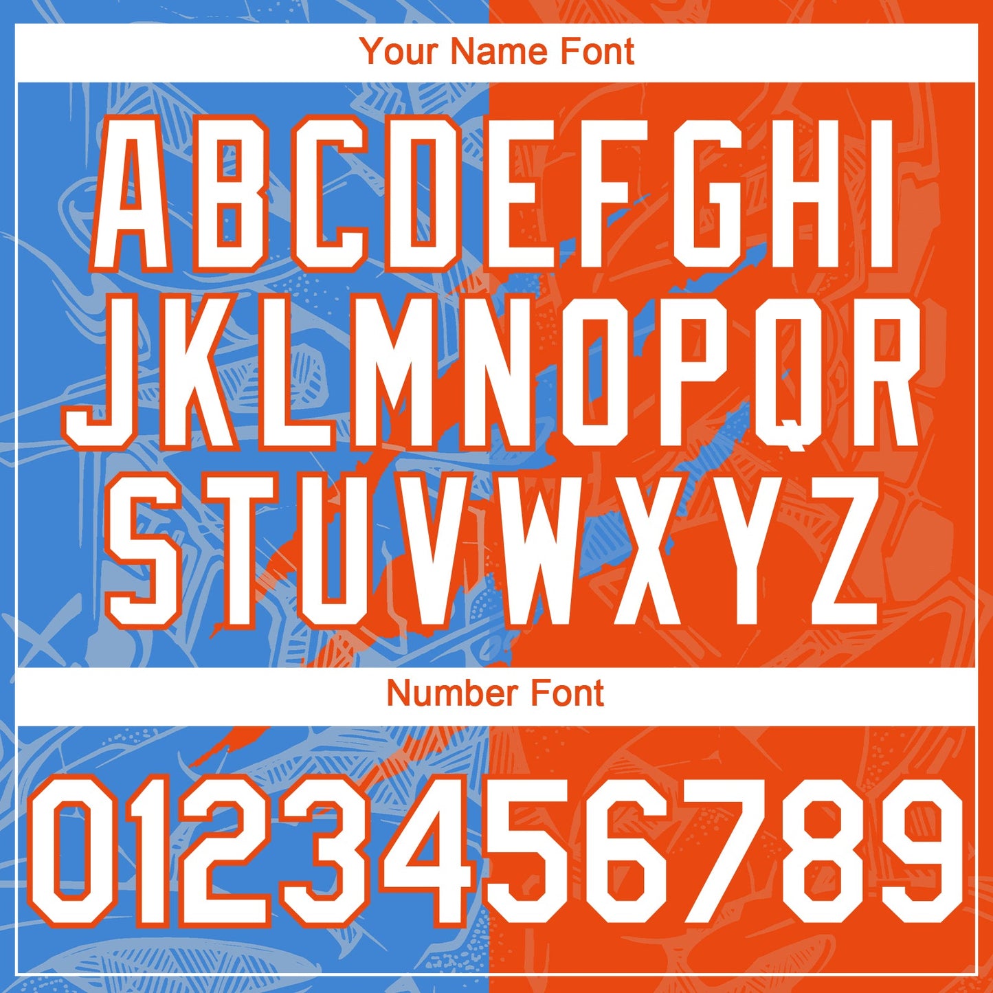 Custom Graffiti Pattern White Orange-Electric Blue 3D Scratch Authentic Baseball Jersey view 5