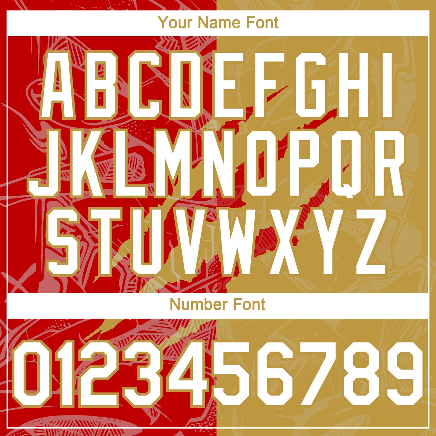 Custom Graffiti Pattern White Old Gold-Red 3D Scratch Authentic Baseball Jersey view 5