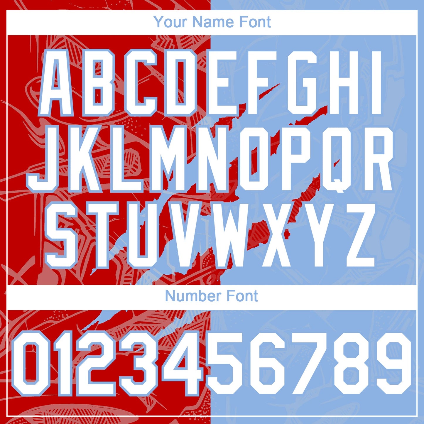 Custom Graffiti Pattern White Light Blue-Red 3D Scratch Authentic Baseball Jersey view 5