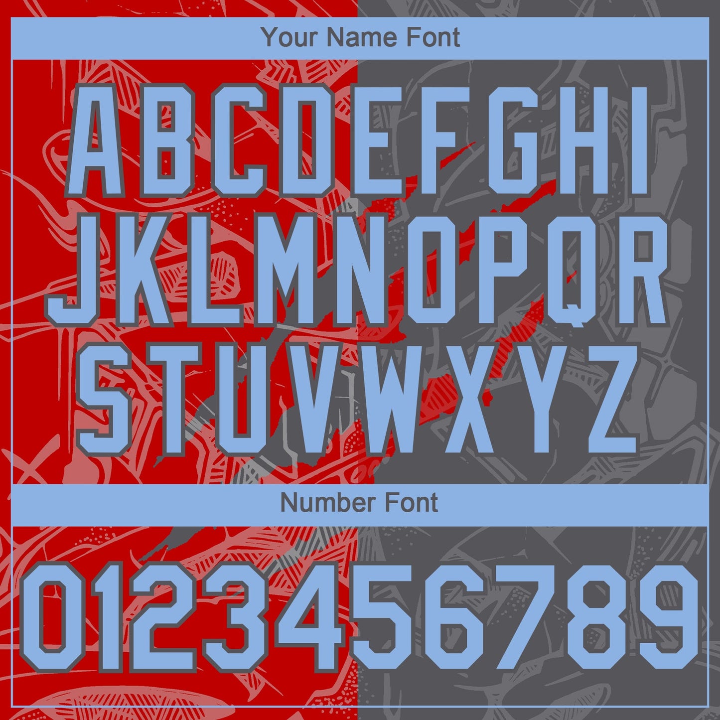 Custom Graffiti Pattern Light Blue Steel Gray-Red 3D Scratch Authentic Baseball Jersey view 5
