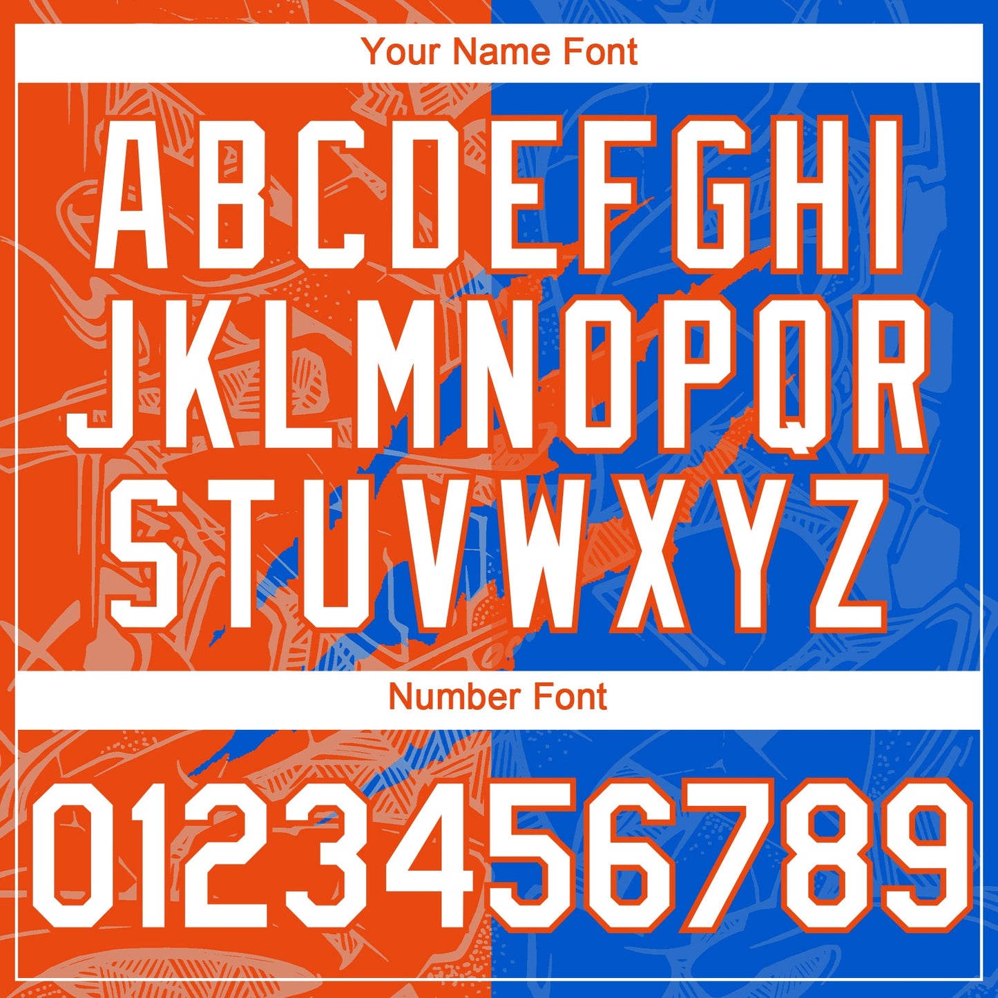 Custom Graffiti Pattern White Thunder Blue-Orange 3D Scratch Authentic Baseball Jersey view 5