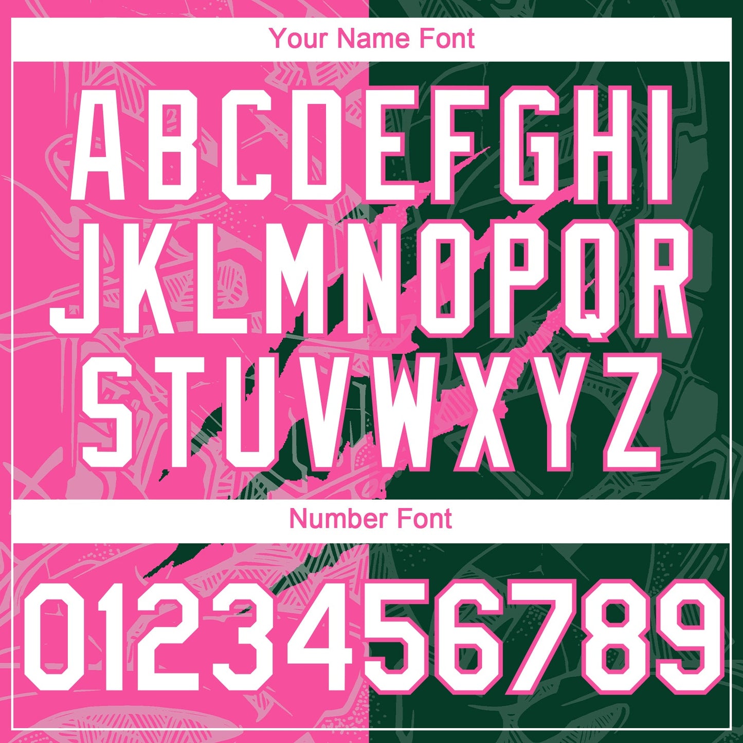 Custom Graffiti Pattern White Green-Pink 3D Scratch Authentic Baseball Jersey view 5