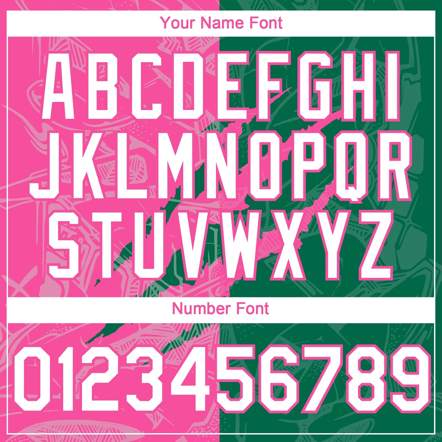 Custom Graffiti Pattern White Kelly Green-Pink 3D Scratch Authentic Baseball Jersey view 5