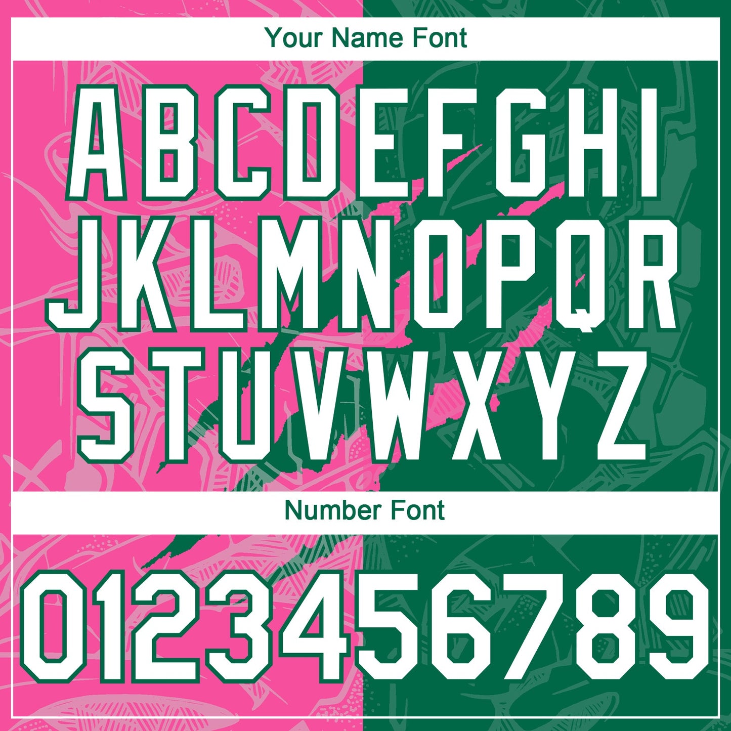 Custom Graffiti Pattern White Kelly Green-Pink 3D Scratch Authentic Baseball Jersey view 5