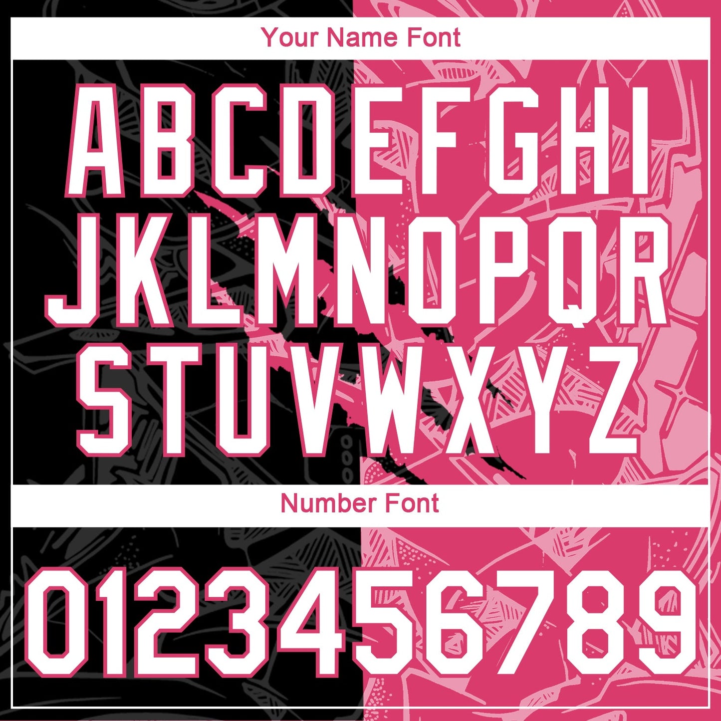 Custom Graffiti Pattern White Black-Neon Pink Scratch 3D Performance T-Shirt view 4