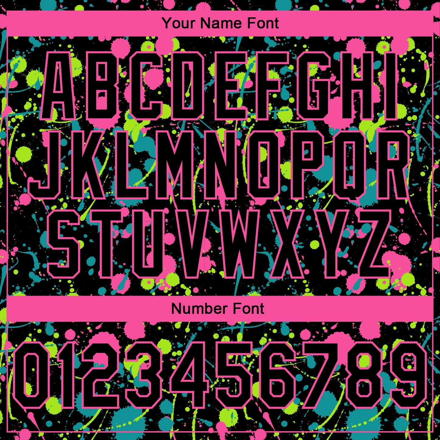 Custom Stitched Graffiti Pattern Black-Pink 3D Splash Grunge Art Sports Pullover Sweatshirt Hoodie view 4