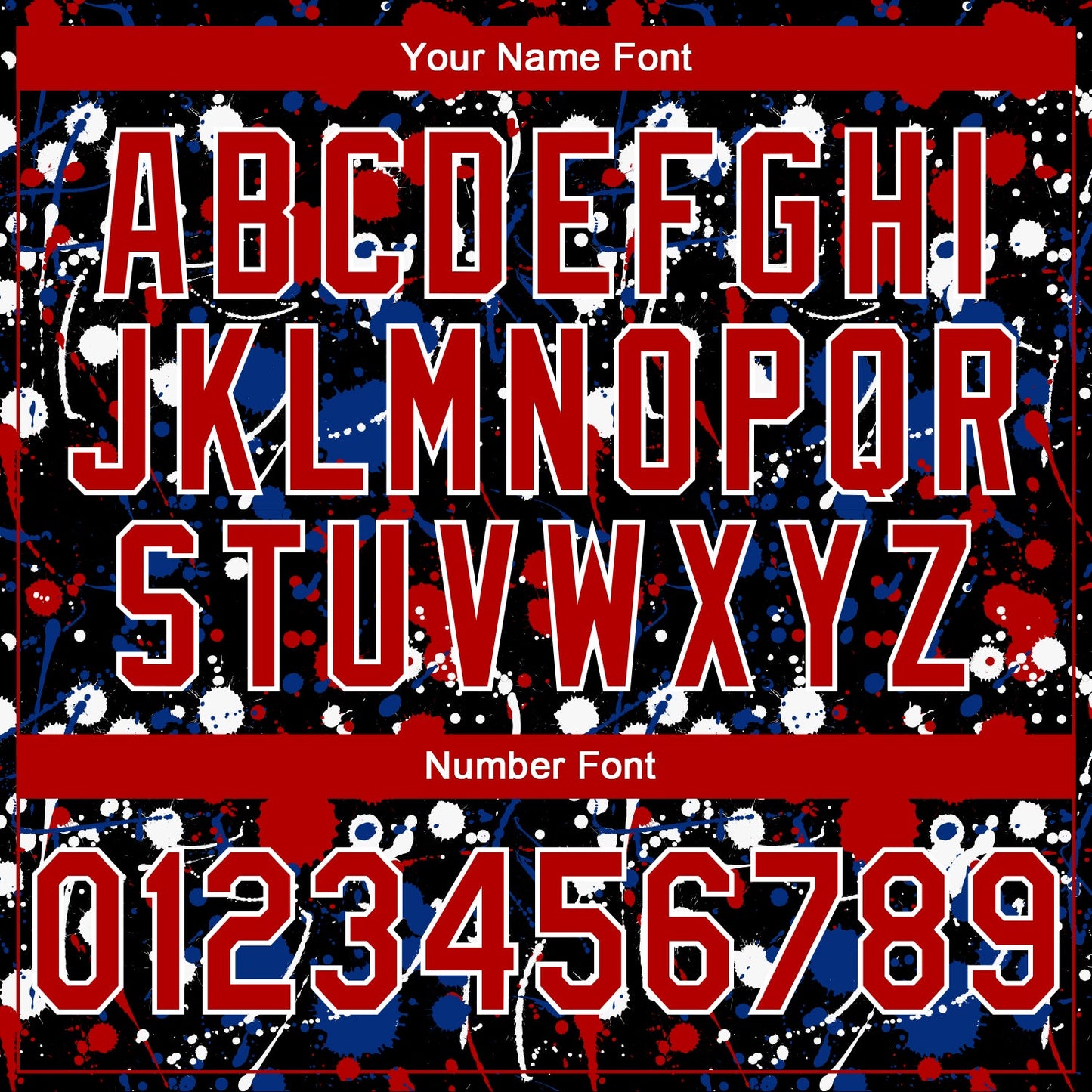 Custom Stitched Graffiti Pattern Red Black-White 3D Splash Grunge Art Sports Pullover Sweatshirt Hoodie view 4