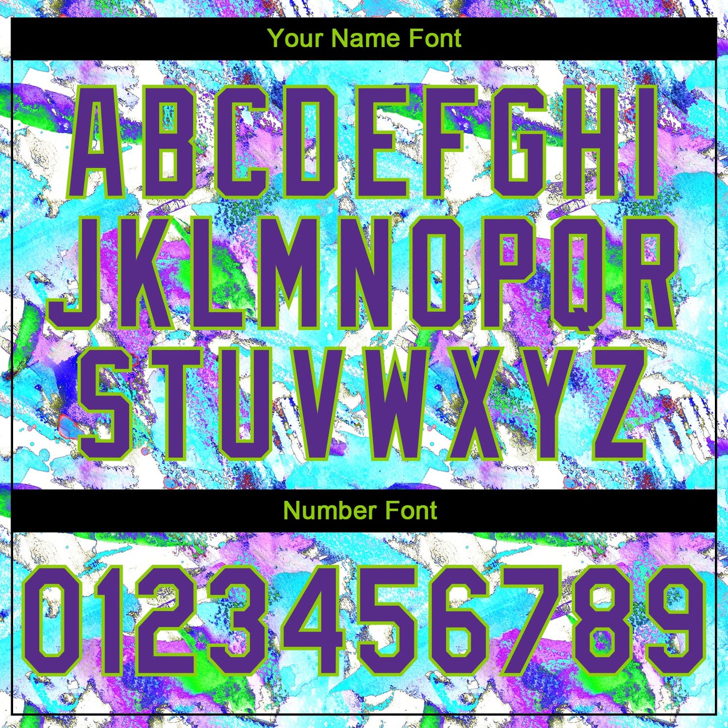 Custom Stitched Graffiti Pattern Purple-Neon Green 3D Watercolor Grunge Art Sports Pullover Sweatshirt Hoodie view 4
