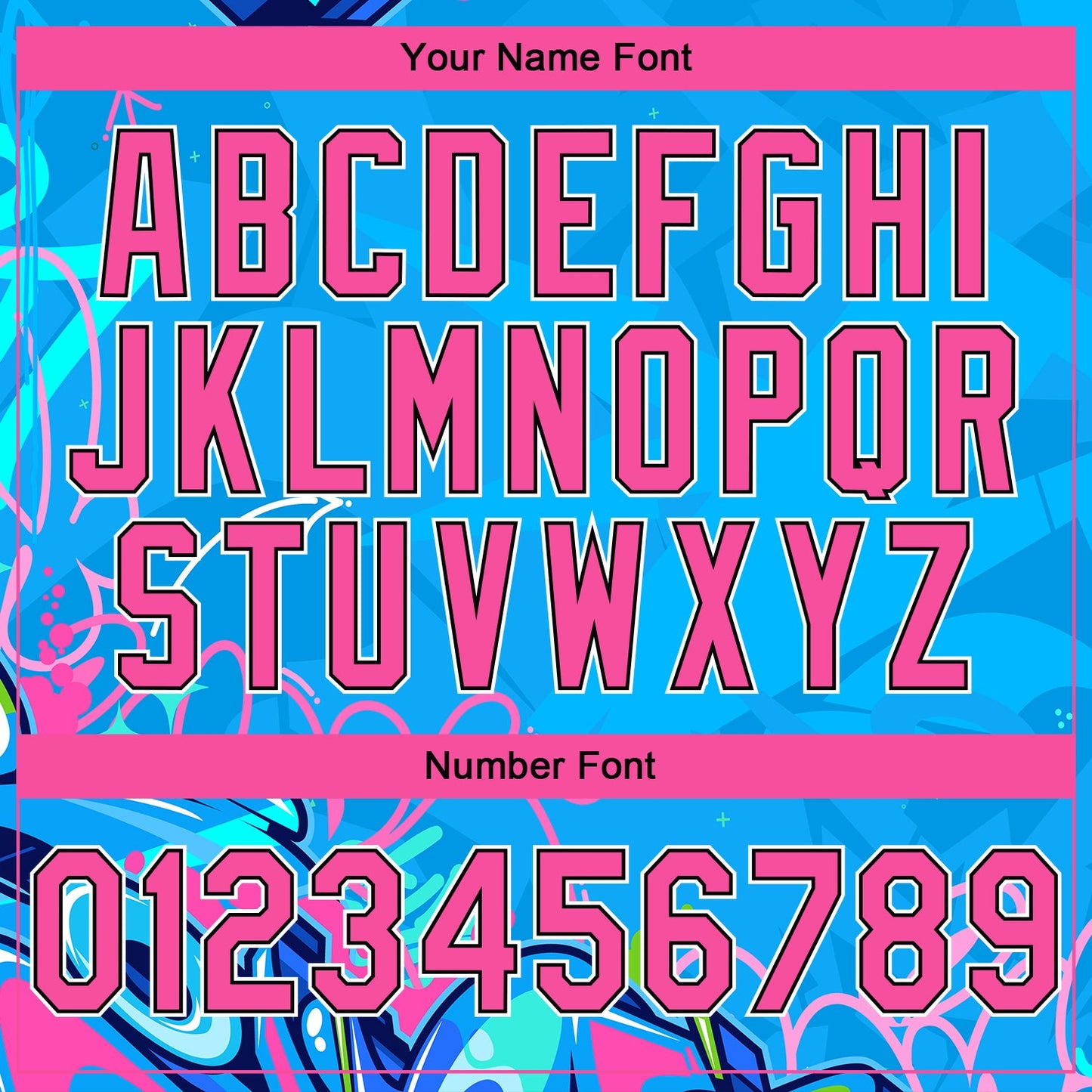 Custom Stitched Graffiti Pattern Pink Black-White 3D Hiphop Abstract Urban Street Art Sports Pullover Sweatshirt Hoodie view 4
