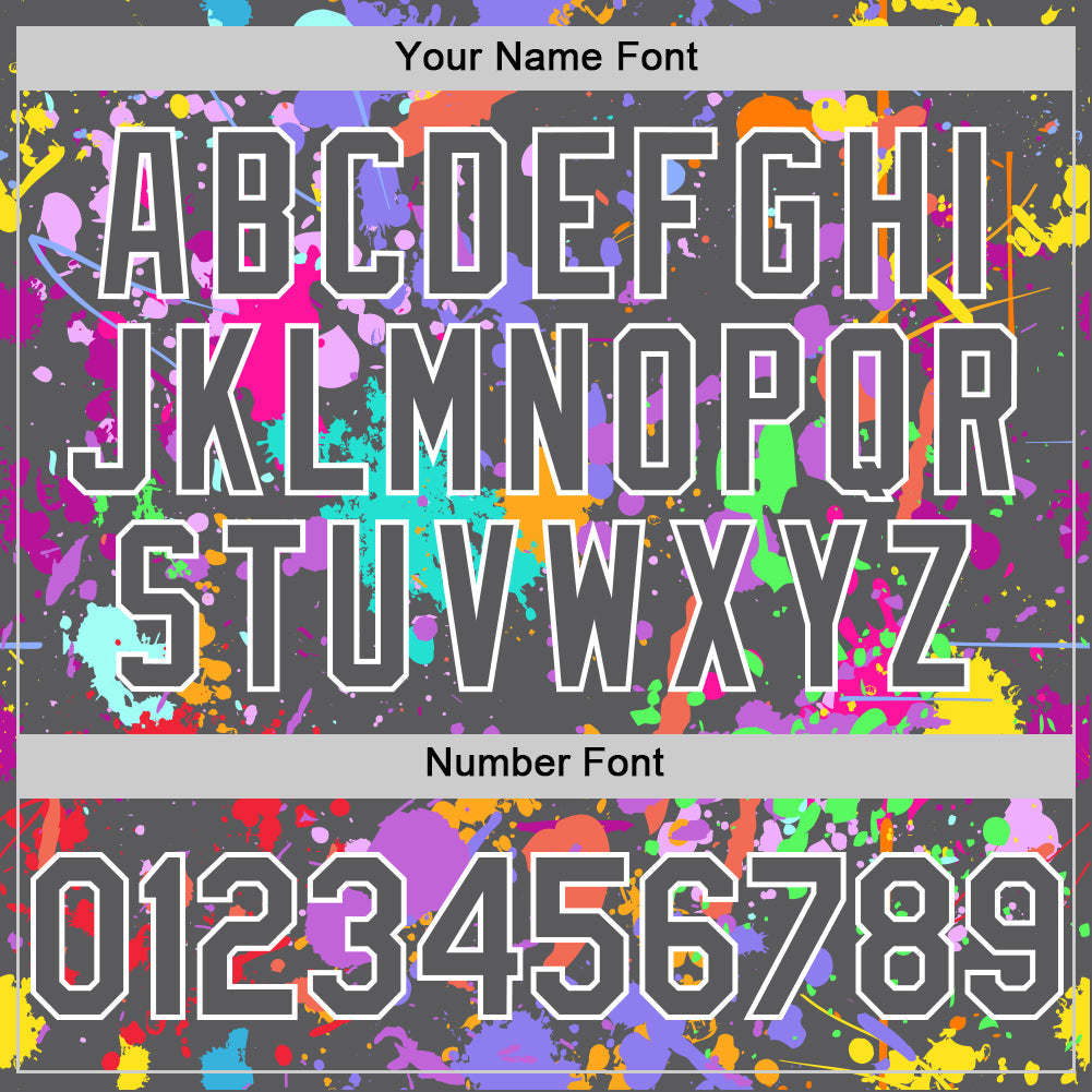 Custom Graffiti Pattern Steel Gray-White Authentic Baseball Jersey view 5