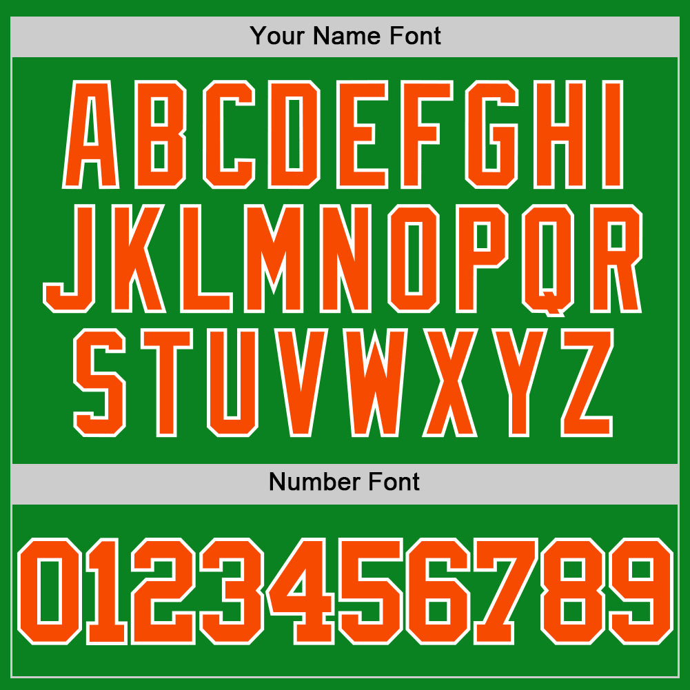 Custom Grass Green Orange-White Authentic Basketball Jersey view 4