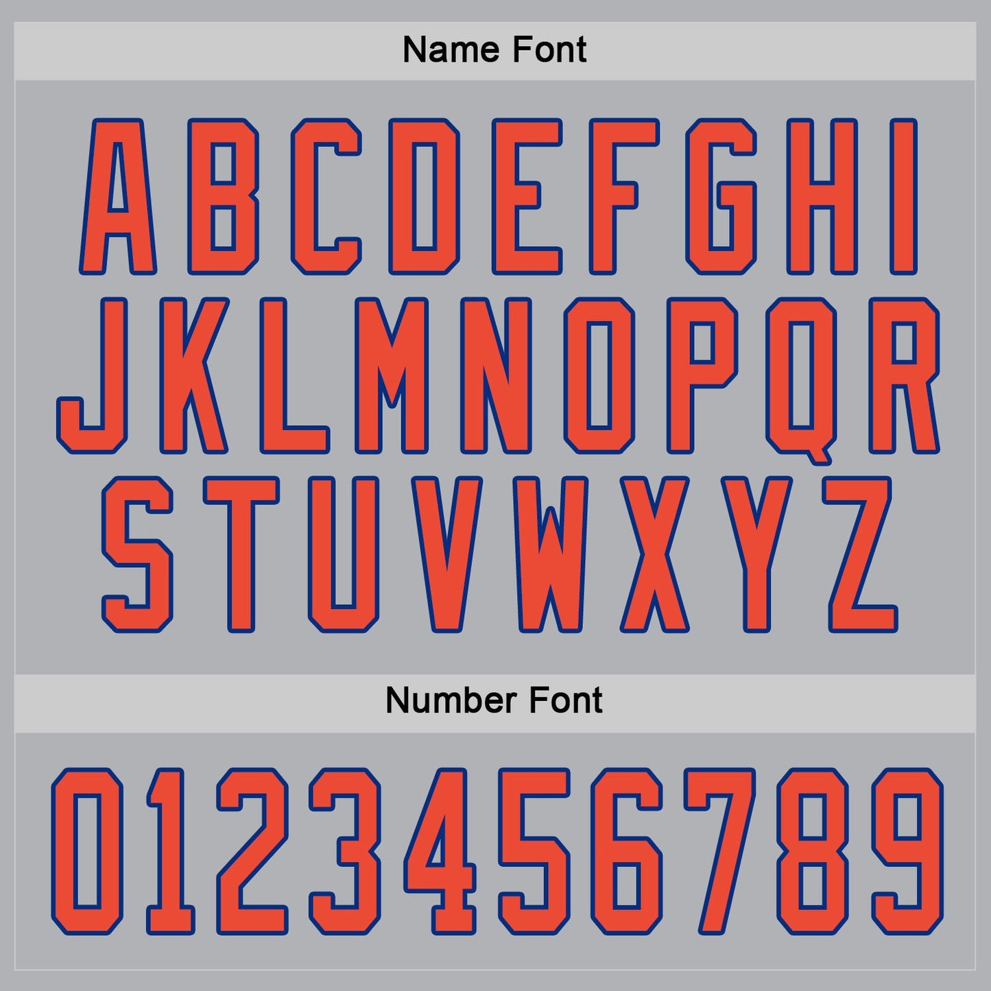 Custom Gray Orange-Royal Hockey Jersey view 4