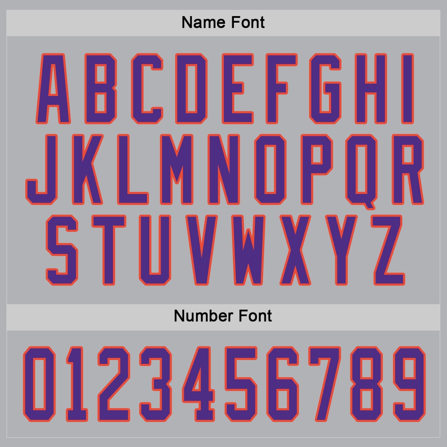 Custom Gray Purple-Orange Hockey Jersey view 4