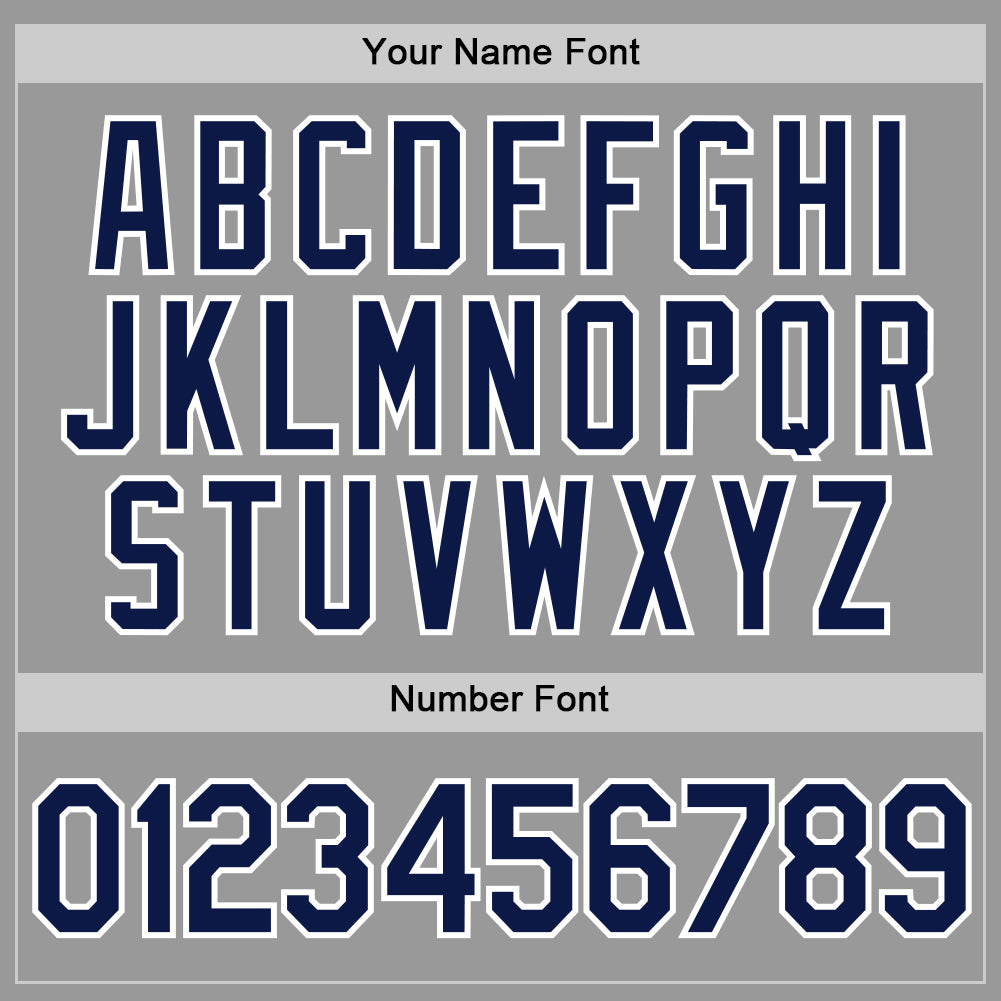 Custom Gray Navy-White Performance T-Shirt view 4