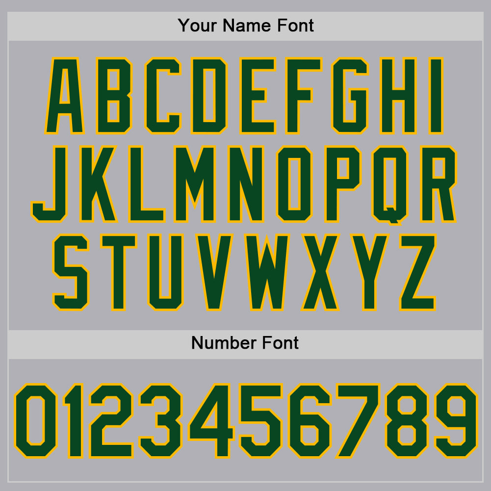 Custom Gray Green-Gold Mesh Authentic Throwback Baseball Jersey view 5