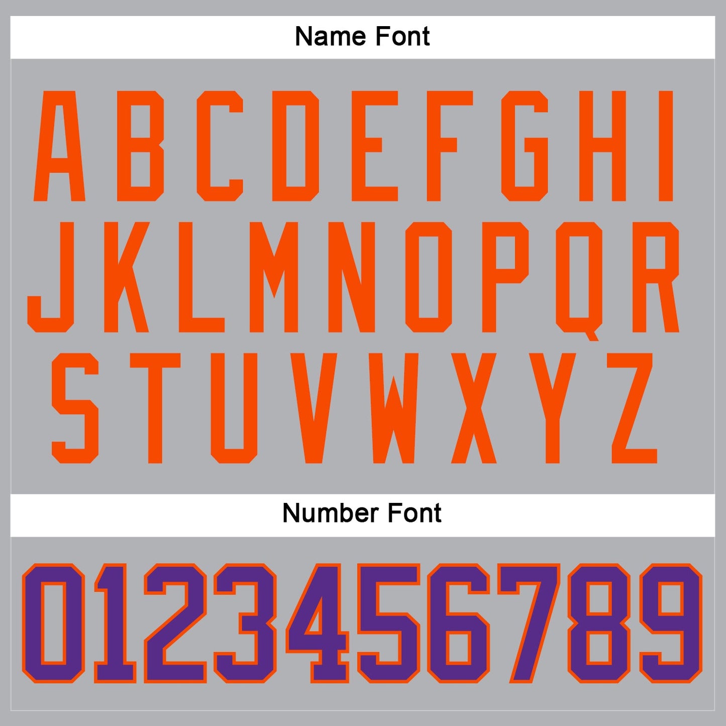 Custom Gray Purple-Orange Hockey Jersey view 5