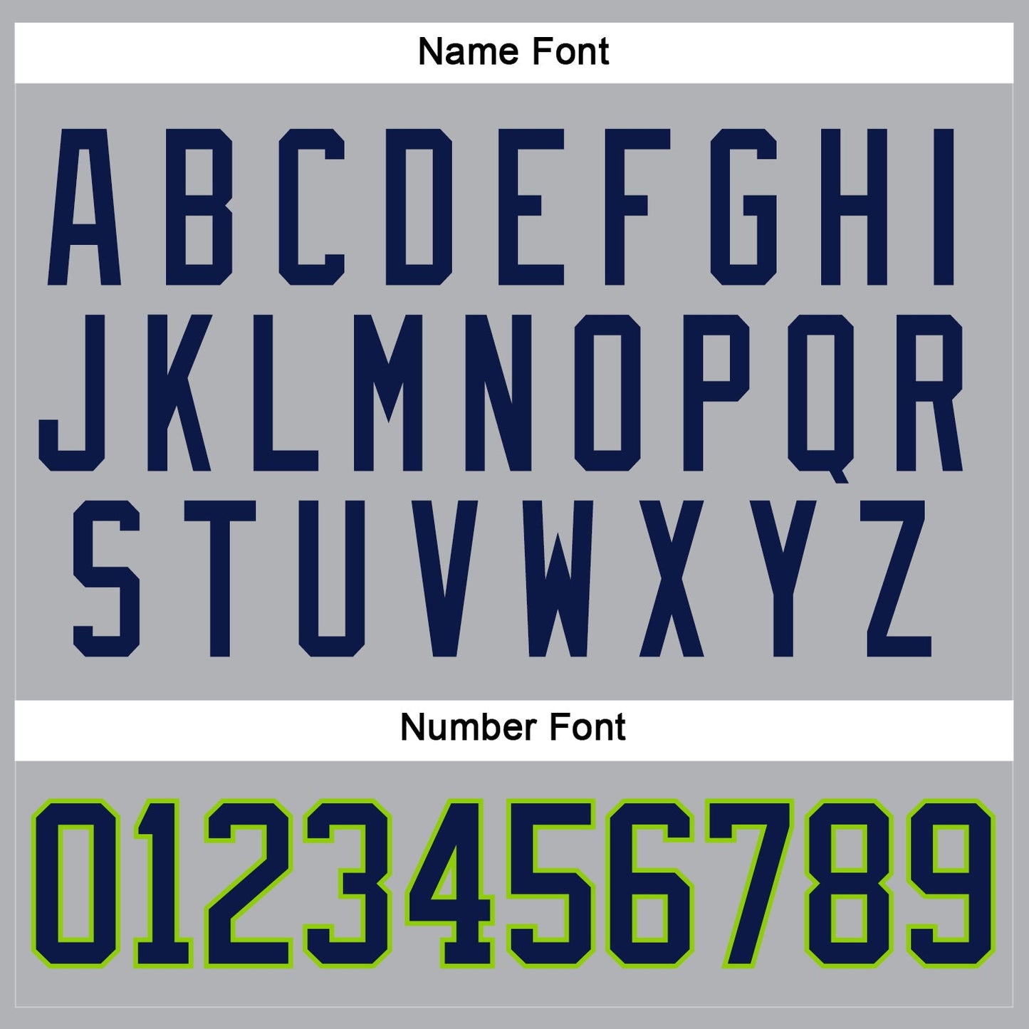 Custom Gray Navy-Neon Green Hockey Jersey view 5