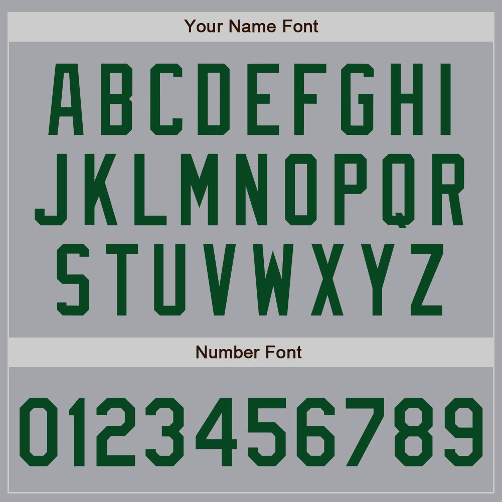 Custom Gray Green Authentic Baseball Jersey view 5