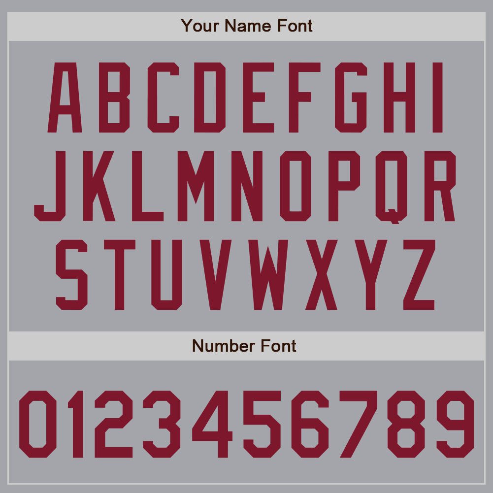 Custom Gray Crimson Authentic Baseball Jersey view 5