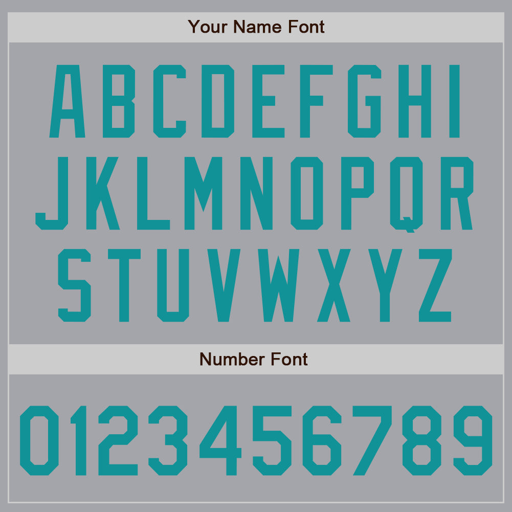 Custom Gray Teal Authentic Baseball Jersey view 5