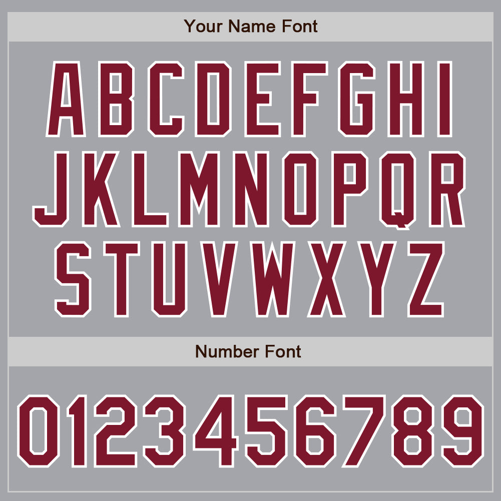 Custom Gray Crimson-White Authentic Baseball Jersey view 5
