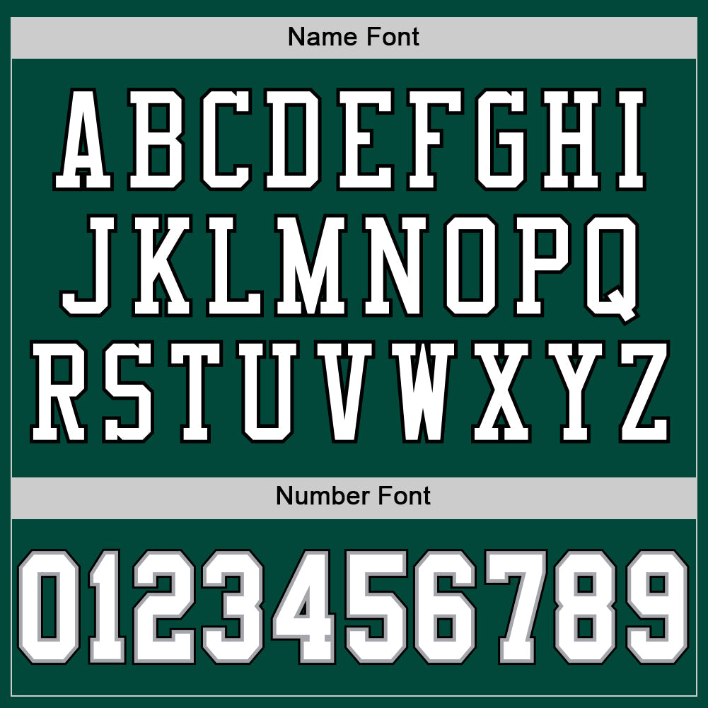 Custom Green White-Gray Mesh Authentic Throwback Football Jersey view 4