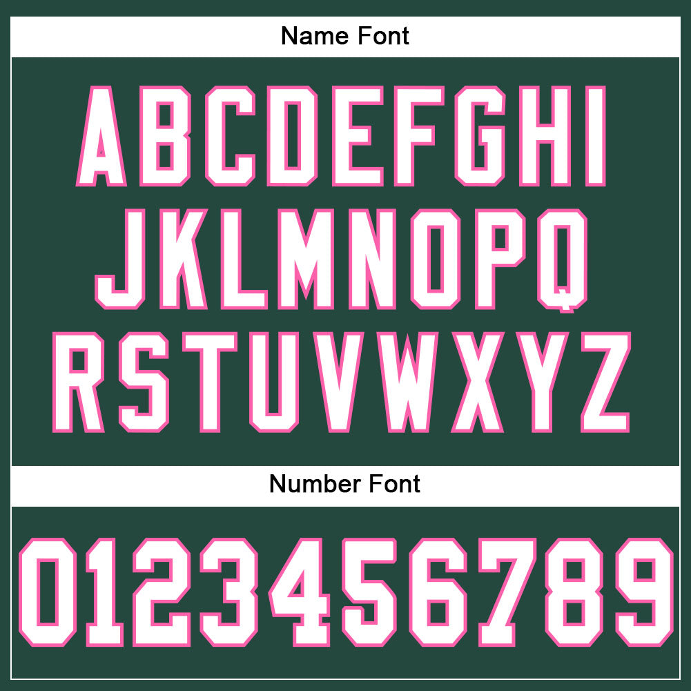 Custom Green White-Pink Mesh Authentic Football Jersey view 4