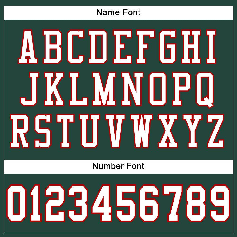 Custom Green White-Red Mesh Authentic Football Jersey view 4