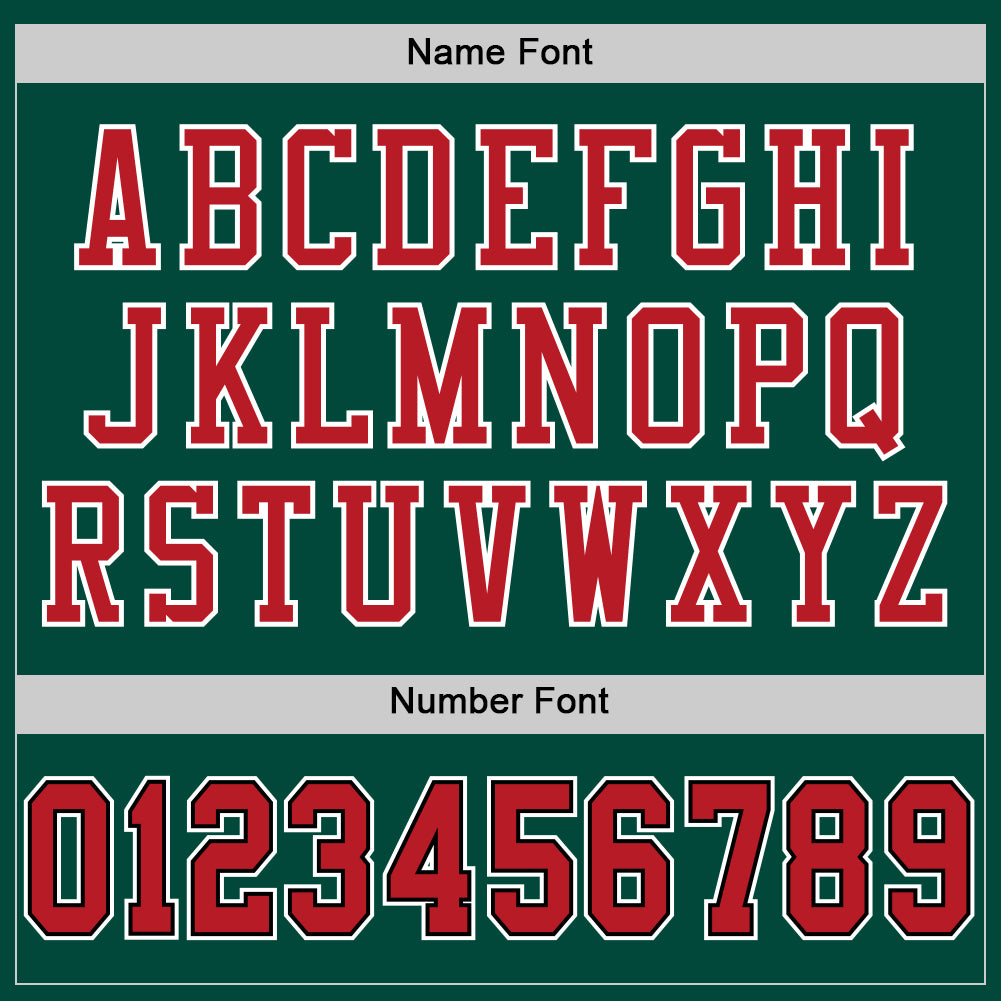 Custom Green Red-Black Mesh Authentic Throwback Football Jersey view 5