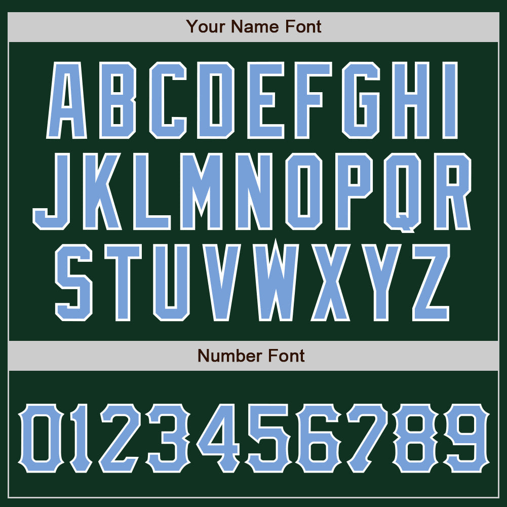 Custom Green Light Blue-White Authentic Baseball Jersey view 5