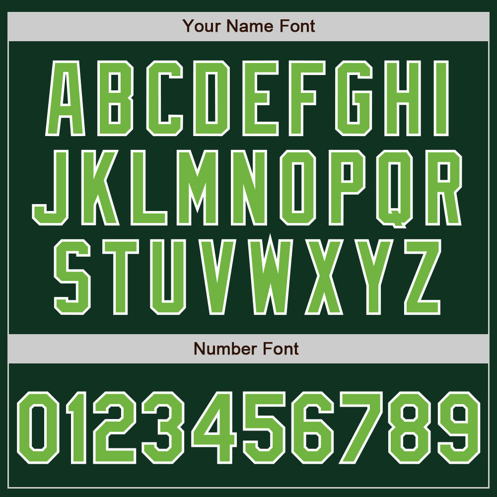 Custom Green Neon Green-White Authentic Baseball Jersey view 5