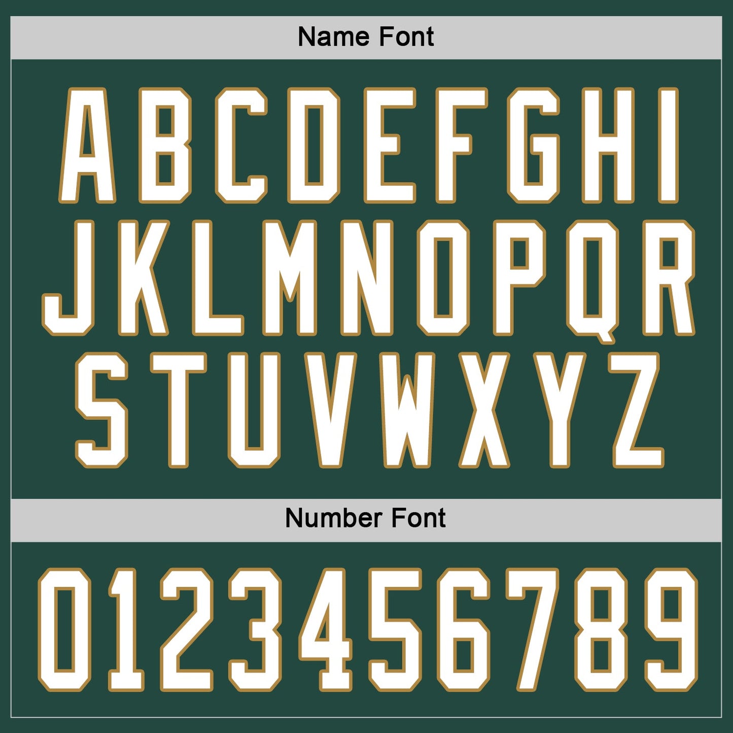 Custom Green White-Old Gold Hockey Jersey view 5