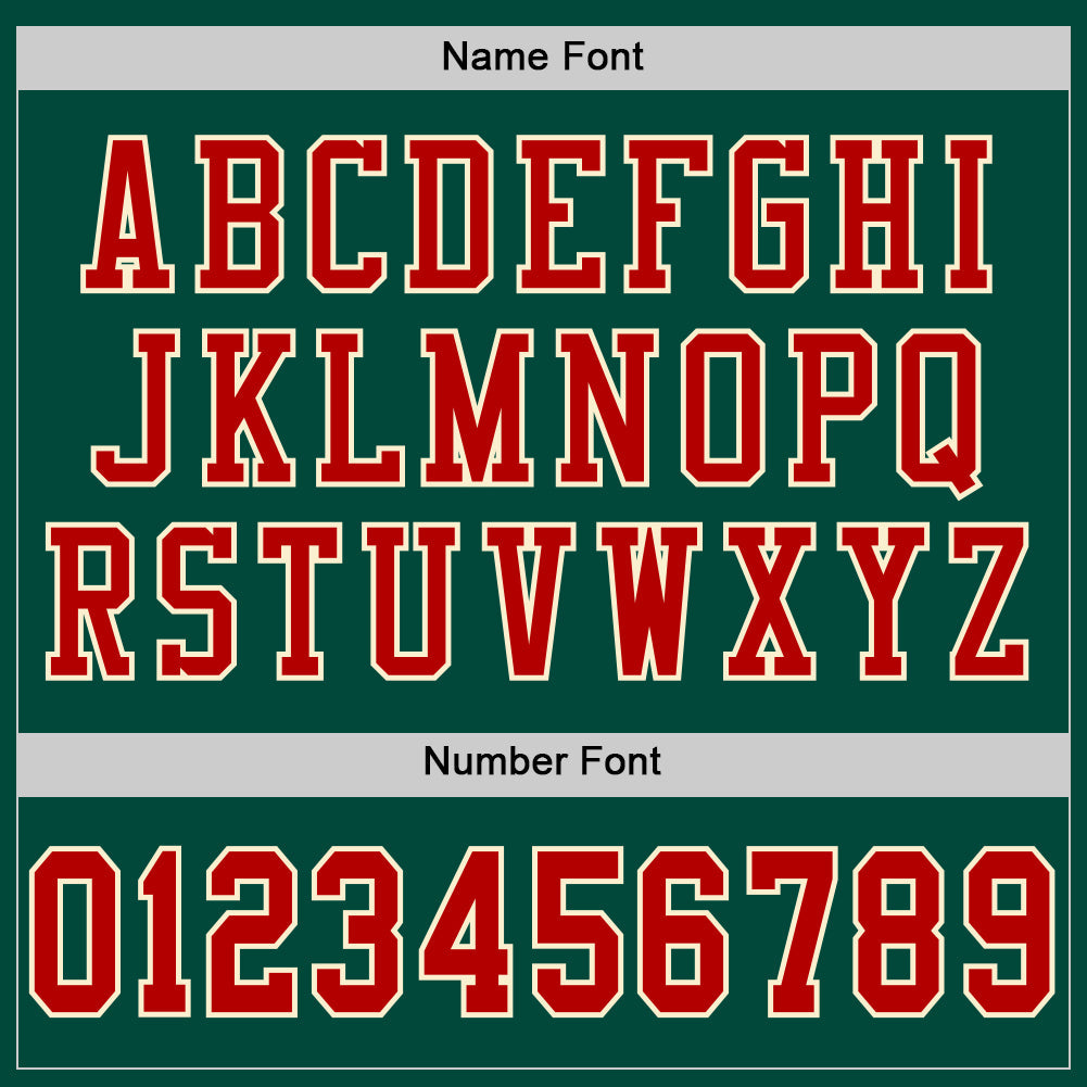 Custom Green Red-Cream Mesh Authentic Football Jersey view 4