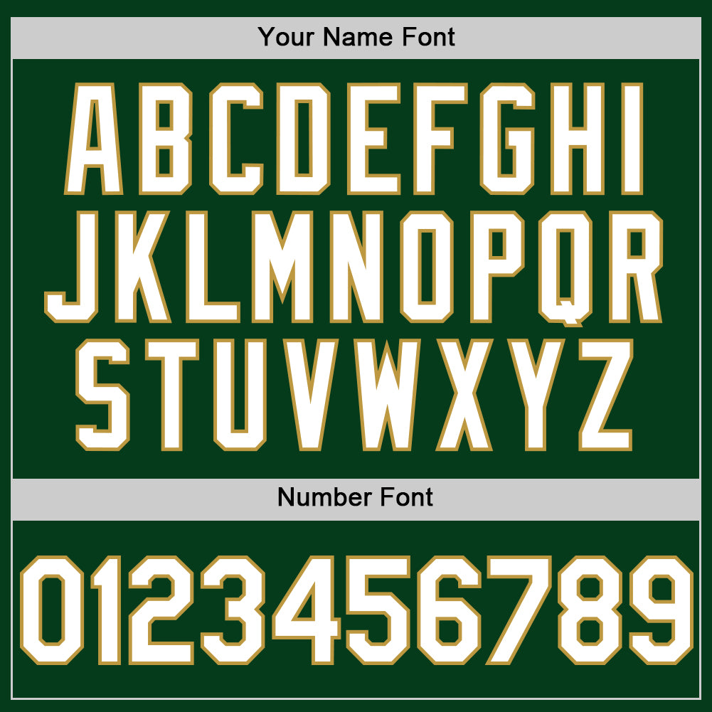 Custom Green White-Old Gold Mesh Authentic Throwback Baseball Jersey view 5