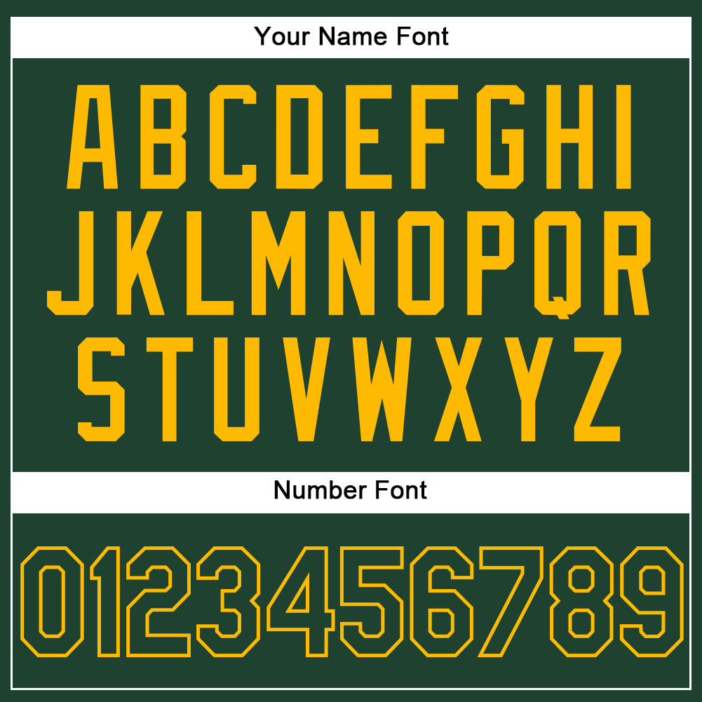 Custom Stitched Green Gold Sports Pullover Sweatshirt Hoodie view 5