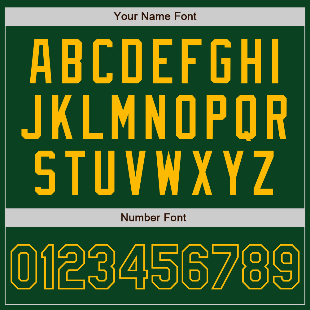 Custom Green Gold Authentic Baseball Jersey view 8