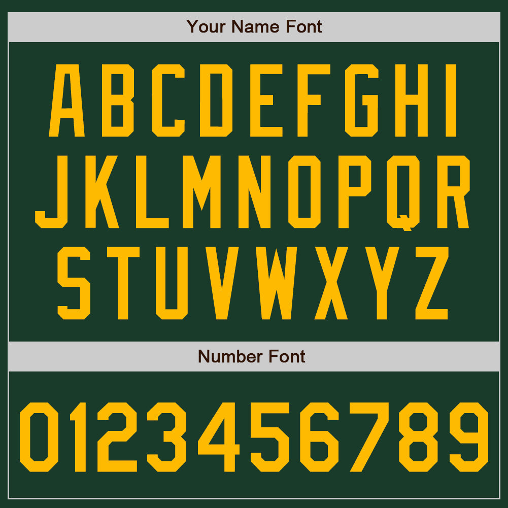 Custom Green Gold Authentic Baseball Jersey view 5