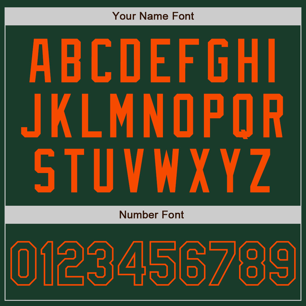 Custom Green Orange Authentic Baseball Jersey view 5