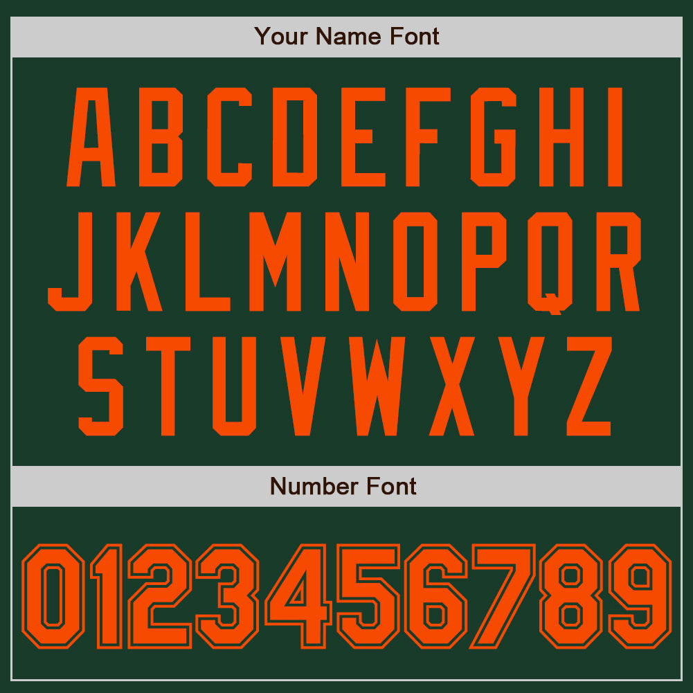 Custom Green Orange Authentic Baseball Jersey view 5