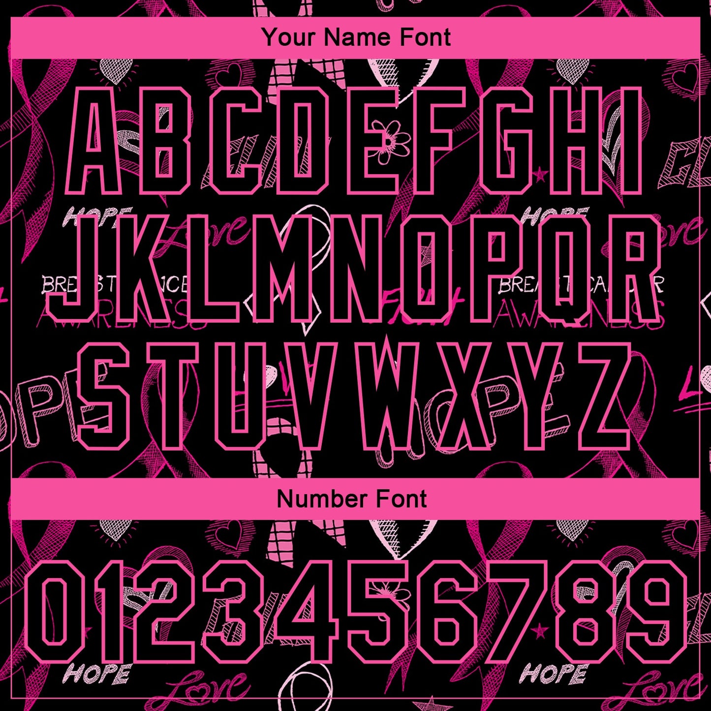 Custom Black Black Pink-Light Blue Pink Ribbon Breast Cancer Awareness 3D Pattern Design Bomber Full-Snap Varsity Letterman Jacket view 7