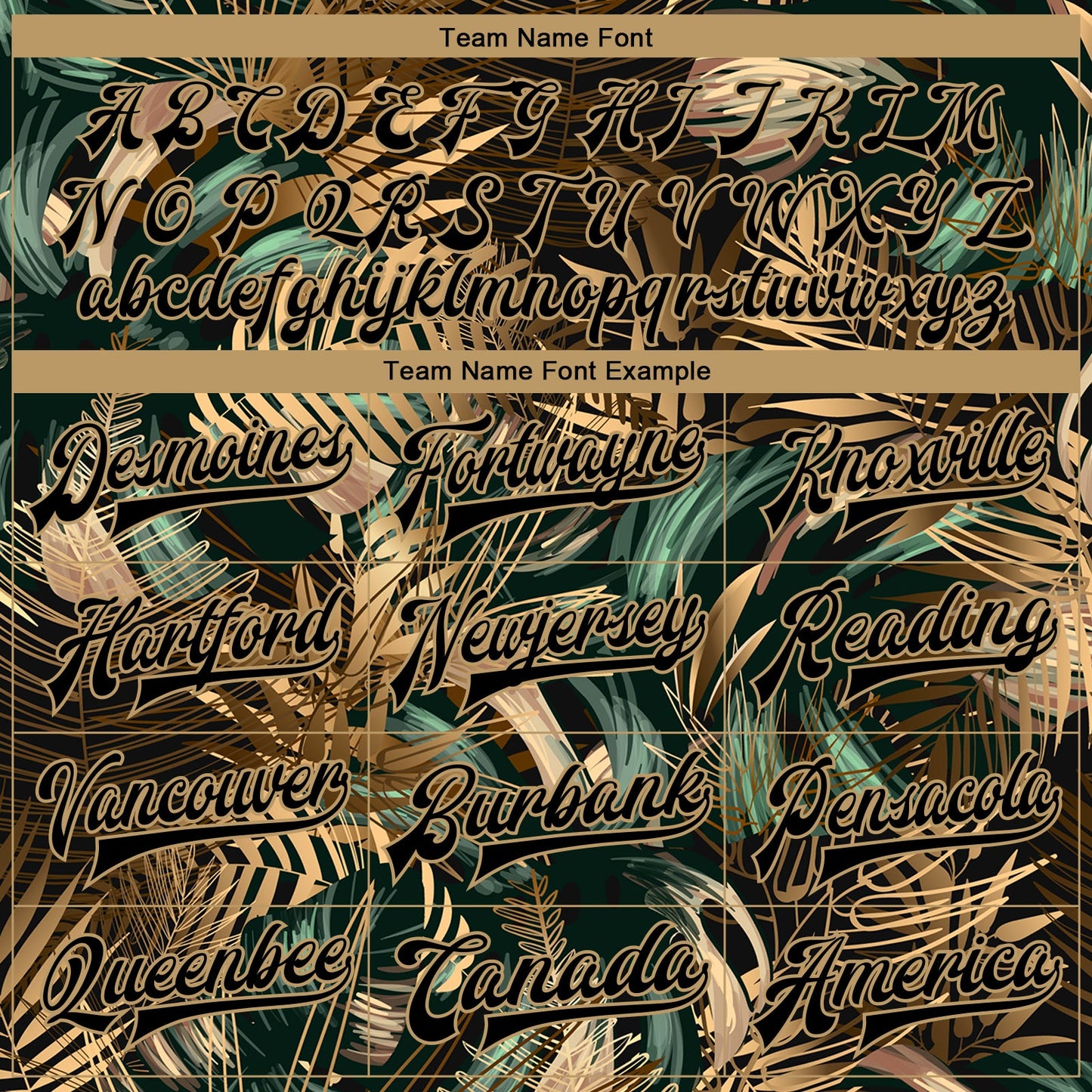 Custom Black Black-Old Gold Hawaii Palm Trees 3D Bomber Full-Snap Varsity Letterman Jacket view 7
