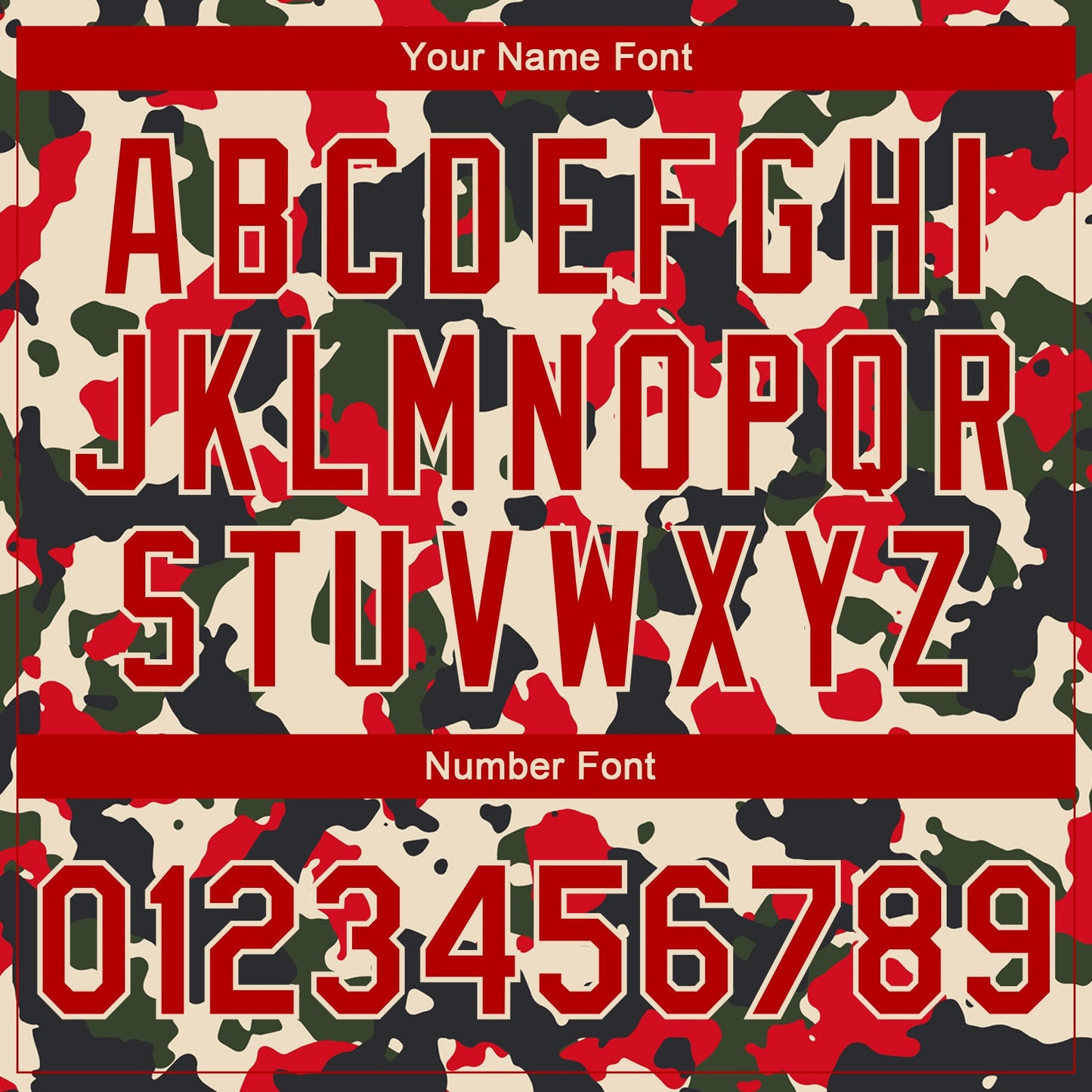 Custom Camo Red-Cream 3D Bomber Full-Snap Varsity Letterman Salute To Service Jacket view 7