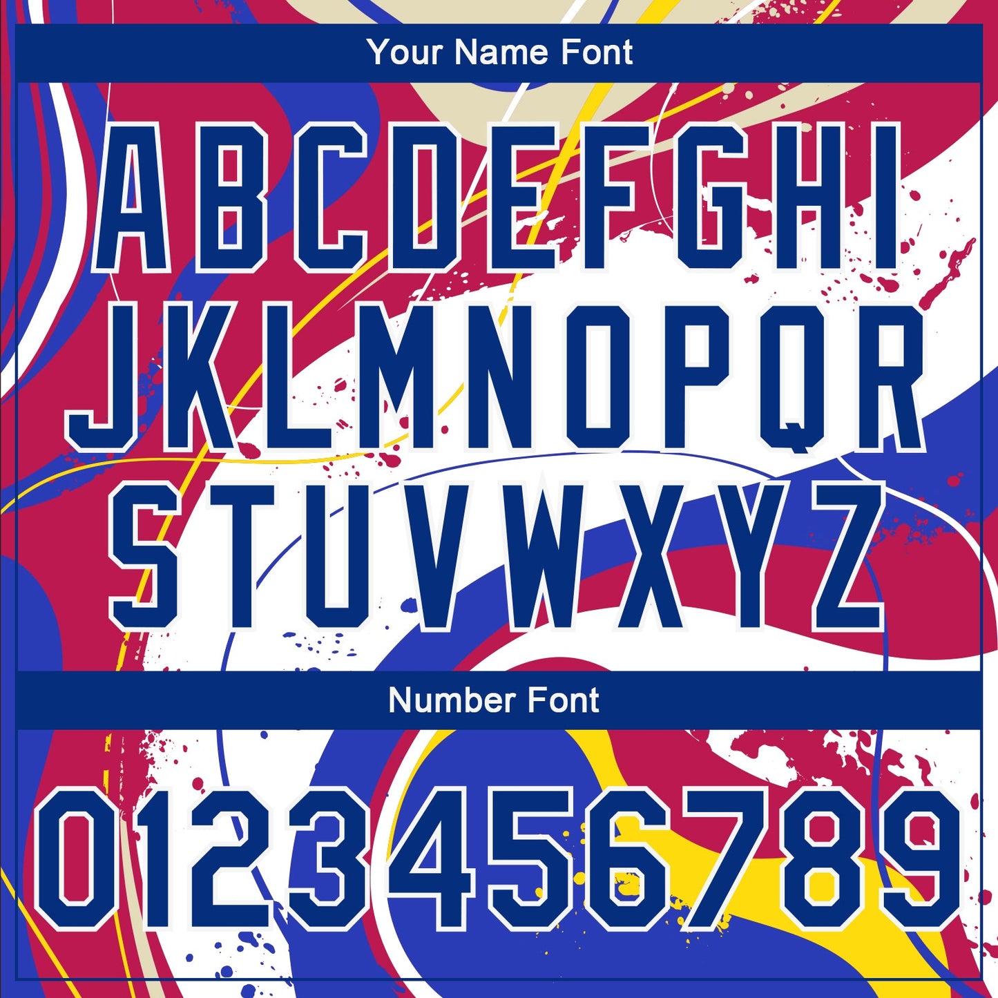 Custom Figure Royal-Red 3D Pattern Design Bomber Full-Snap Varsity Letterman Jacket view 7