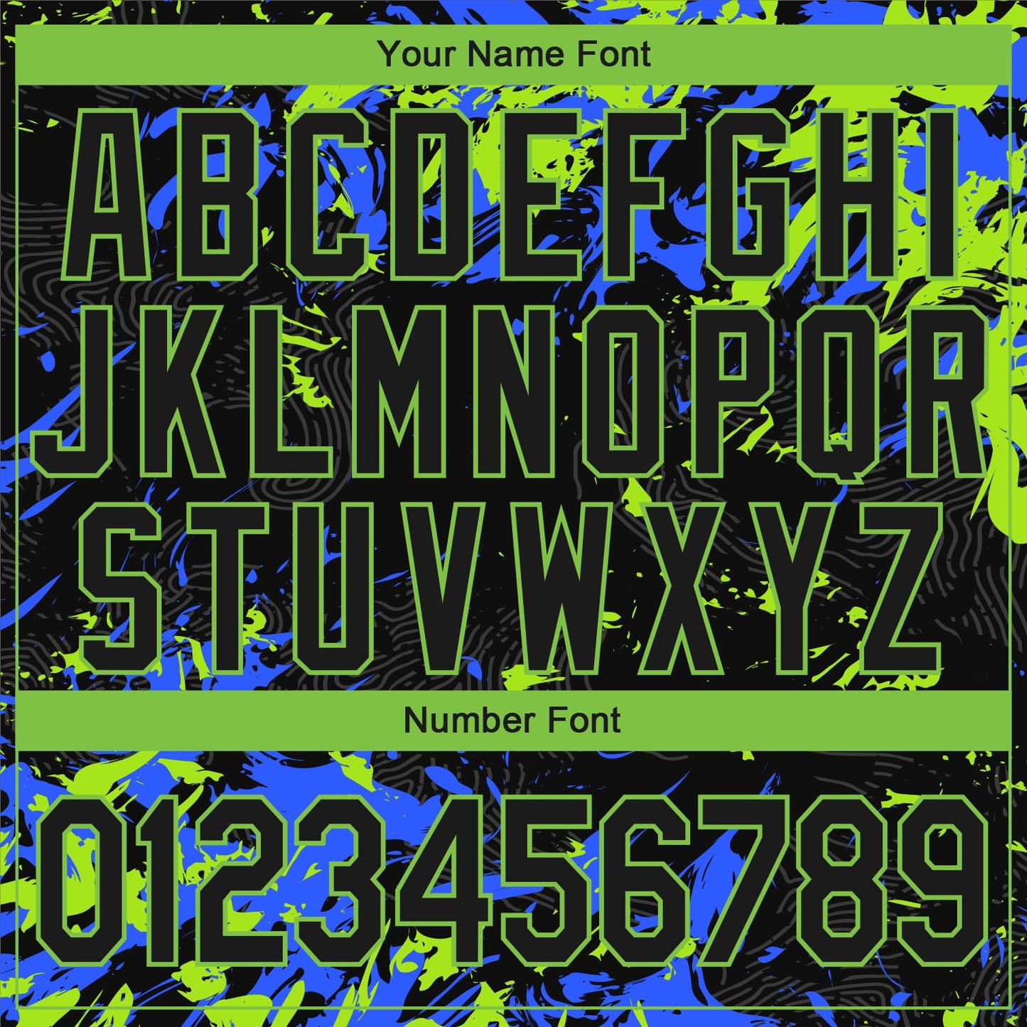 Custom Black Neon Green-Royal 3D Pattern Design Bomber Full-Snap Varsity Letterman Jacket view 7