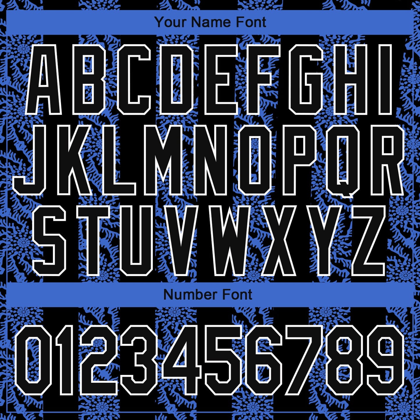 Custom Royal Black-White 3D Pattern Design Bomber Full-Snap Varsity Letterman Jacket view 7